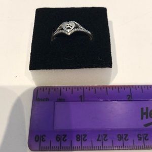 Roped love ring sterling silver ring size 10